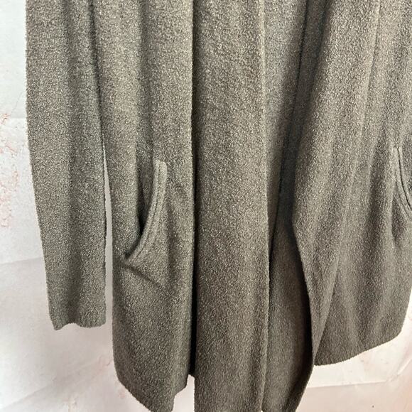 BAREFOOT DREAMS chiclite calypso wrap cardigan sweater size S M cocoa open front - Picture 3 of 5
